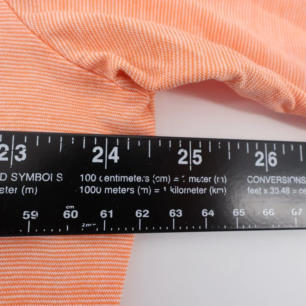 Polo Ralph Lauren Men's Orange Striped Short Sleeve Polo Shirt‎ Size Large